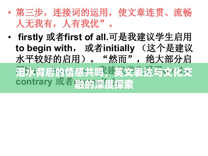淚水背后的情感共鳴，英文表達(dá)與文化交融的深度探索