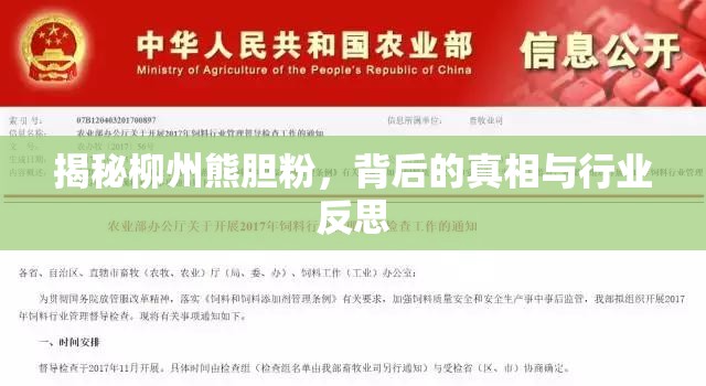 揭秘柳州熊膽粉，背后的真相與行業(yè)反思
