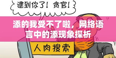 添的我受不了啦，網(wǎng)絡(luò)語言中的添現(xiàn)象探析