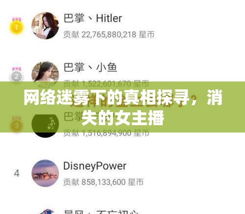 網(wǎng)絡(luò)迷霧下的真相探尋，消失的女主播