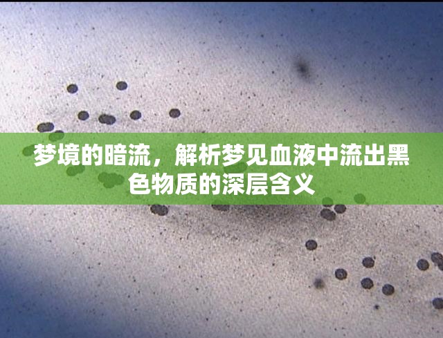 夢(mèng)境的暗流，解析夢(mèng)見血液中流出黑色物質(zhì)的深層含義