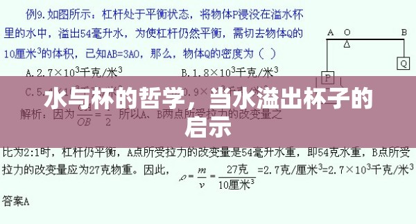 水與杯的哲學，當水溢出杯子的啟示