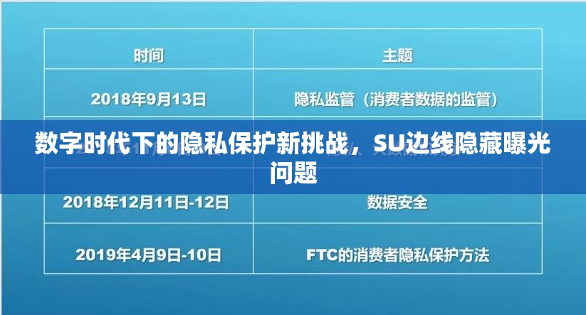 數(shù)字時代下的隱私保護新挑戰(zhàn)，SU邊線隱藏曝光問題