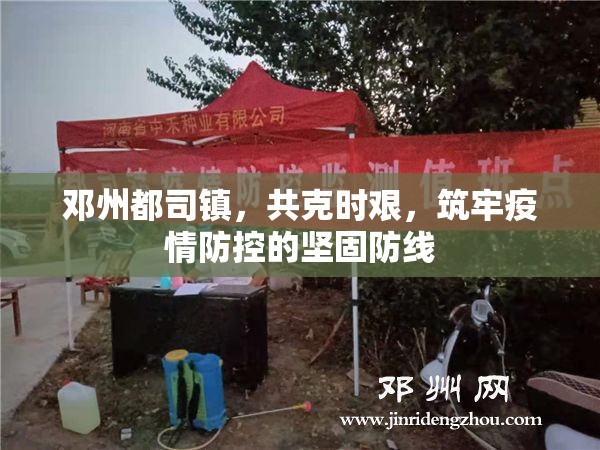 鄧州都司鎮(zhèn)，共克時艱，筑牢疫情防控的堅固防線