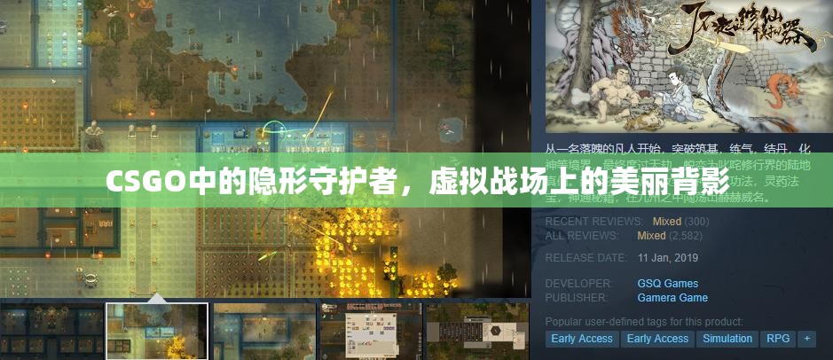 CSGO中的隱形守護(hù)者，虛擬戰(zhàn)場上的美麗背影