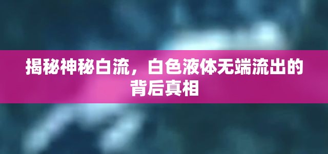 揭秘神秘白流，白色液體無端流出的背后真相