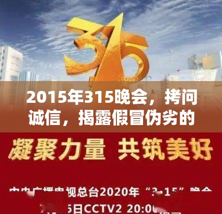 2015年315晚會，拷問誠信，揭露假冒偽劣的背后
