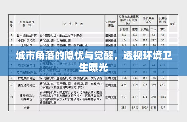 城市角落的隱憂與覺醒，透視環(huán)境衛(wèi)生曝光