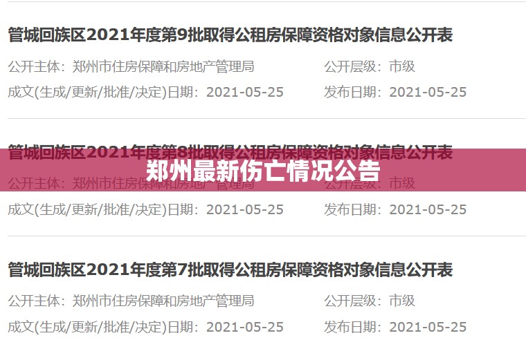 鄭州最新傷亡情況公告