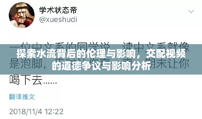 探索水流背后的倫理與影響，交配視頻的道德爭議與影響分析