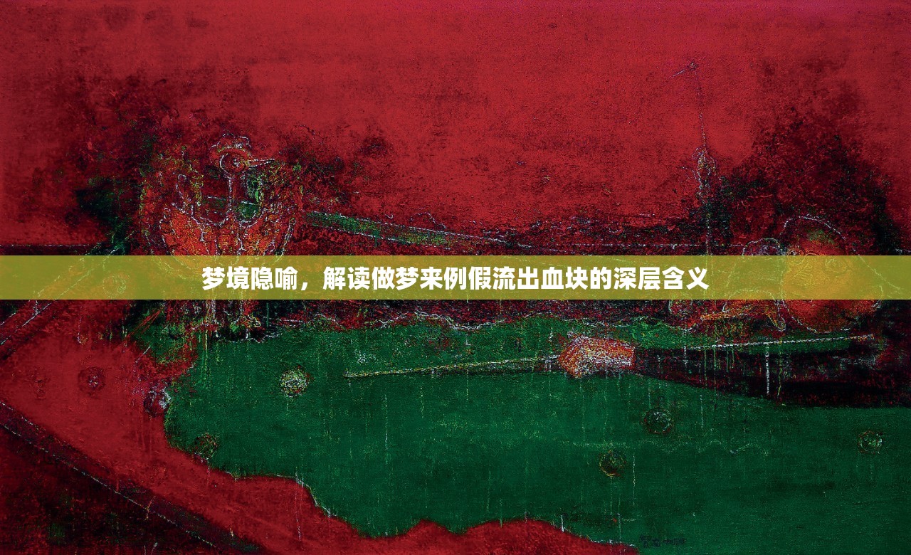 夢境隱喻，解讀做夢來例假流出血塊的深層含義