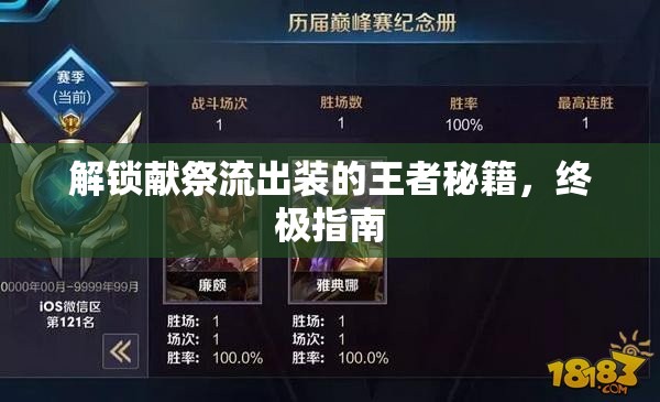 解鎖獻祭流出裝的王者秘籍，終極指南