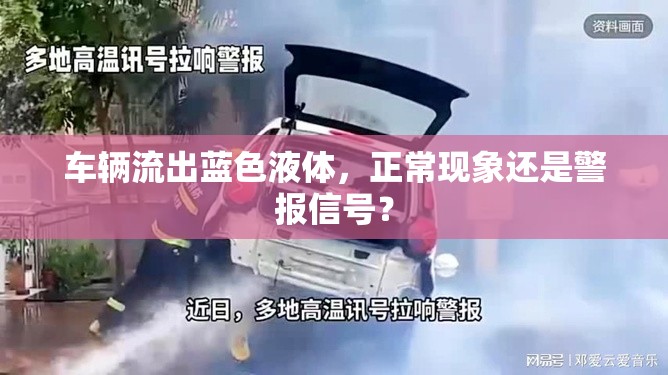 車輛流出藍色液體，正?，F(xiàn)象還是警報信號？