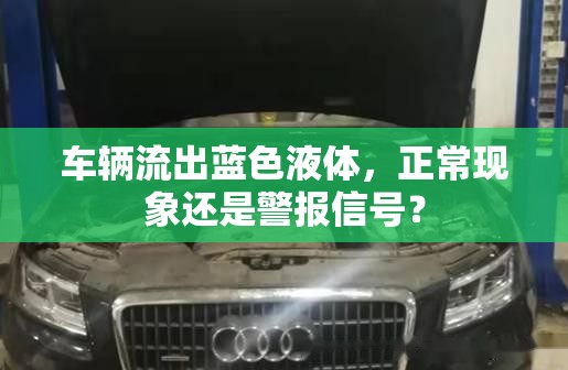 車輛流出藍色液體，正?，F(xiàn)象還是警報信號？
