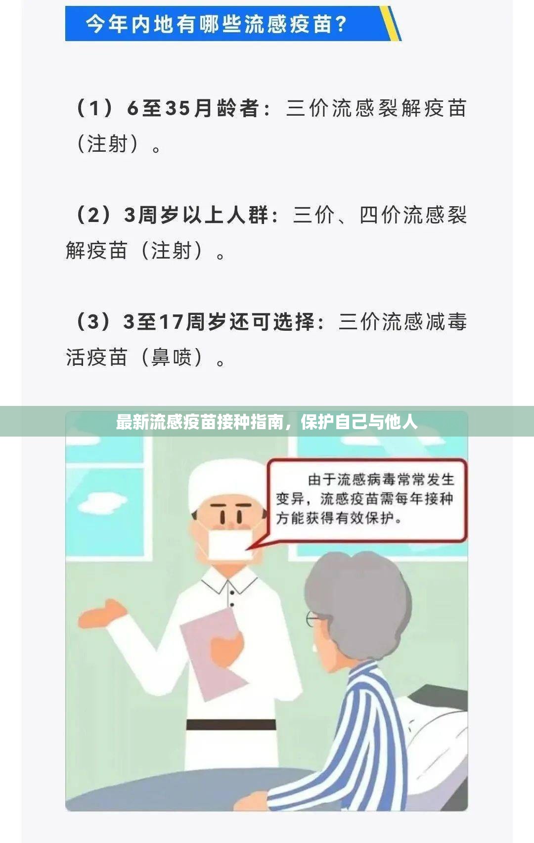 最新流感疫苗接種指南，保護(hù)自己與他人