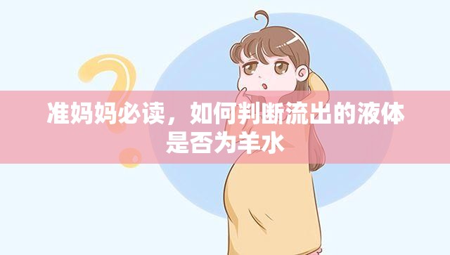 準媽媽必讀，如何判斷流出的液體是否為羊水