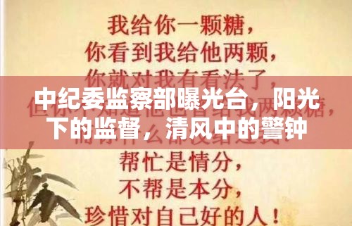 中紀(jì)委監(jiān)察部曝光臺，陽光下的監(jiān)督，清風(fēng)中的警鐘