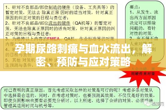 孕期尿路刺痛與血水流出，解密、預(yù)防與應(yīng)對策略