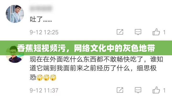 香蕉短視頻污，網(wǎng)絡文化中的灰色地帶