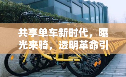 共享單車新時代，曝光來騎，透明革命引領(lǐng)行業(yè)新風(fēng)尚