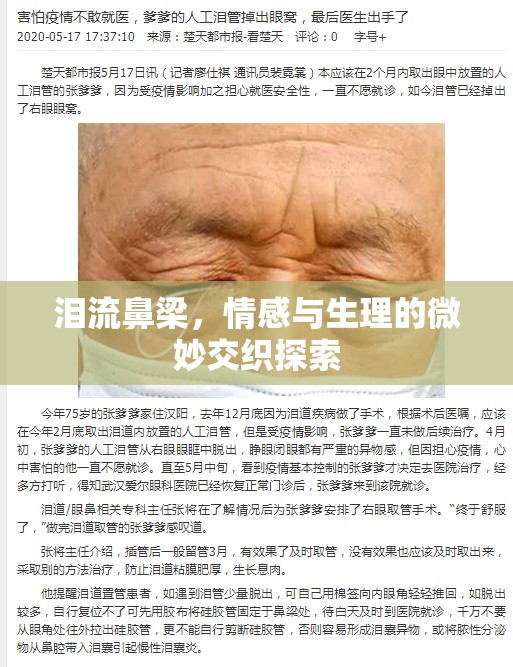 淚流鼻梁，情感與生理的微妙交織探索
