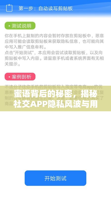 蜜語(yǔ)背后的秘密，揭秘社交APP隱私風(fēng)波與用戶(hù)安全警鐘