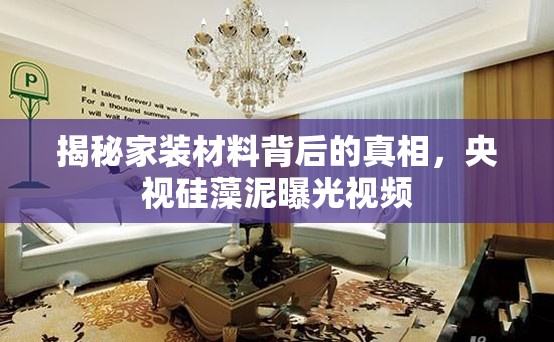 揭秘家裝材料背后的真相，央視硅藻泥曝光視頻