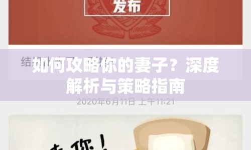 如何攻略你的妻子？深度解析與策略指南