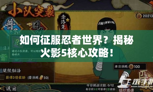 如何征服忍者世界？揭秘火影5核心攻略！