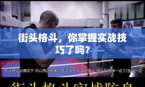 街頭格斗，你掌握實(shí)戰(zhàn)技巧了嗎？