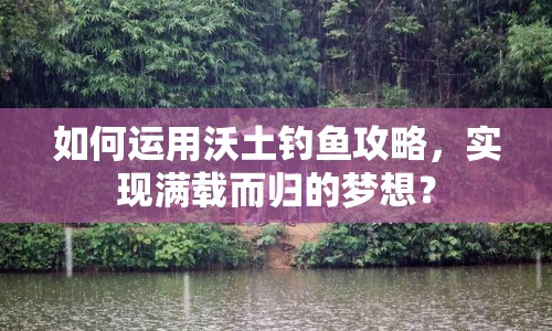 如何運用沃土釣魚攻略，實現(xiàn)滿載而歸的夢想？