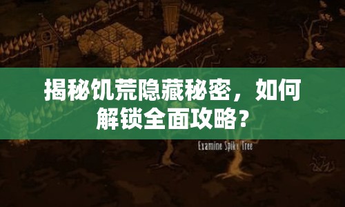 揭秘饑荒隱藏秘密，如何解鎖全面攻略？