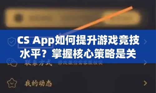 CS App如何提升游戲競(jìng)技水平？掌握核心策略是關(guān)鍵！