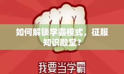 如何解鎖學(xué)霸模式，征服知識(shí)殿堂？