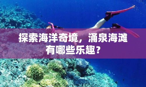 探索海洋奇境，涌泉海灘有哪些樂趣？