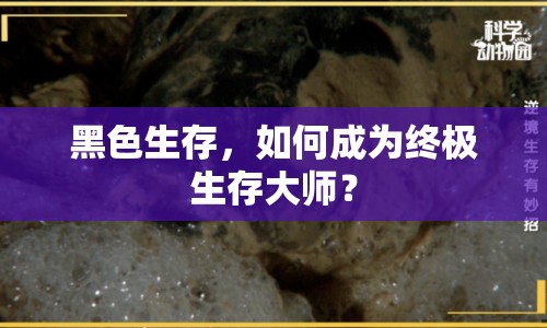 黑色生存，如何成為終極生存大師？