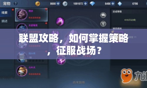 聯(lián)盟攻略，如何掌握策略，征服戰(zhàn)場(chǎng)？