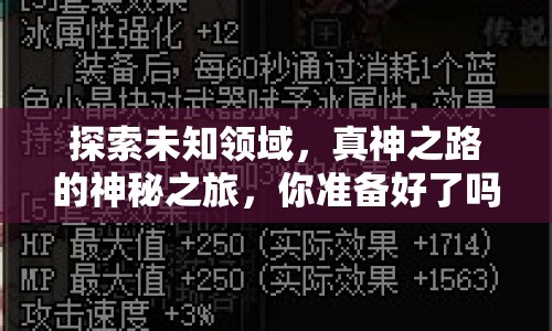 探索未知領(lǐng)域，真神之路的神秘之旅，你準(zhǔn)備好了嗎？