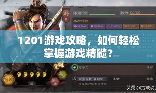 1201游戲攻略，如何輕松掌握游戲精髓？