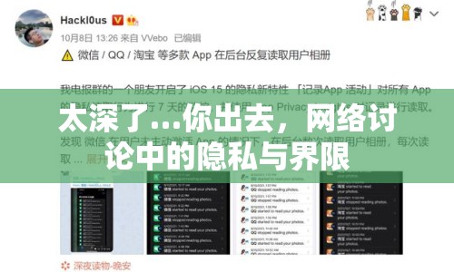 太深了…你出去，網(wǎng)絡(luò)討論中的隱私與界限