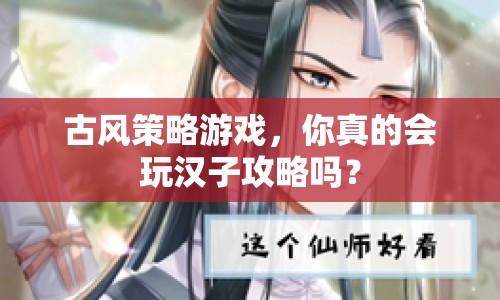 古風(fēng)策略游戲，你真的會玩漢子攻略嗎？
