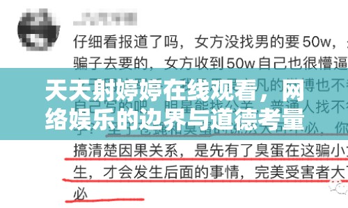 天天射婷婷在線觀看，網(wǎng)絡(luò)娛樂的邊界與道德考量