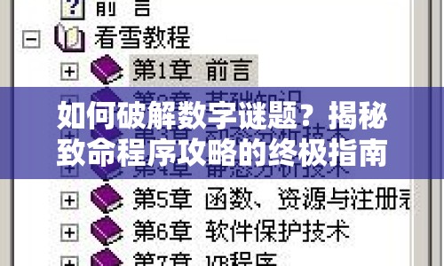 如何破解數(shù)字謎題？揭秘致命程序攻略的終極指南