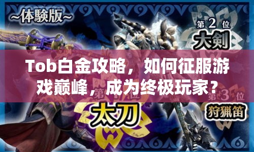 Tob白金攻略，如何征服游戲巔峰，成為終極玩家？
