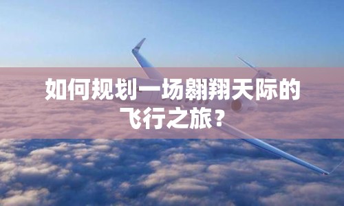 如何規(guī)劃一場(chǎng)翱翔天際的飛行之旅？
