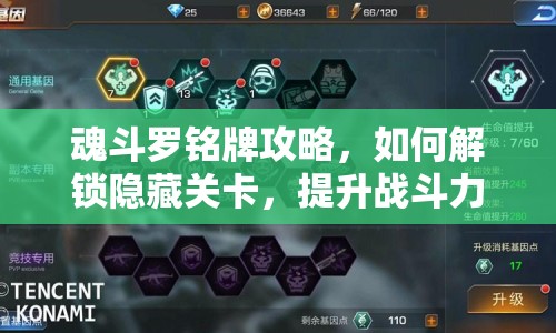 魂斗羅銘牌攻略，如何解鎖隱藏關卡，提升戰(zhàn)斗力？