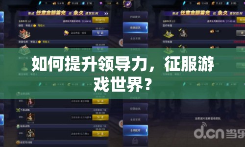 如何提升領(lǐng)導(dǎo)力，征服游戲世界？