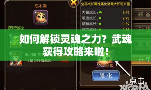如何解鎖靈魂之力？武魂獲得攻略來啦！