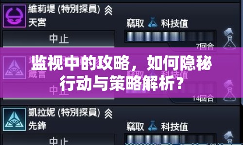 監(jiān)視中的攻略，如何隱秘行動(dòng)與策略解析？