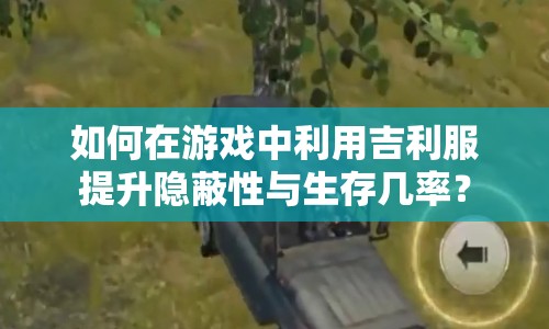 如何在游戲中利用吉利服提升隱蔽性與生存幾率？